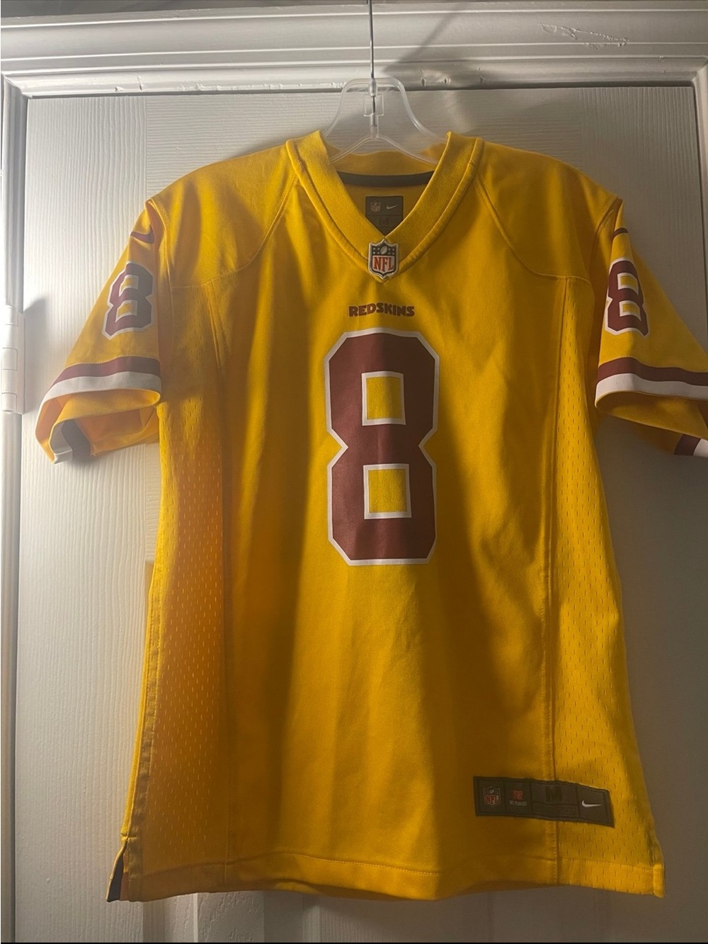 Nike Washington Redskins Football Jersey NFL Kirk Cousins Yellow #8 Youth M